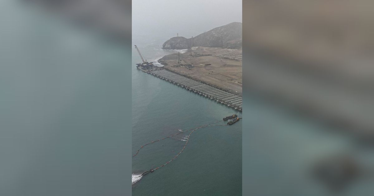 FOTO: China Bangun Pelabuhan Terbesar Dunia di Peru, Inilah Penampakannya Sangat Luas Sekali