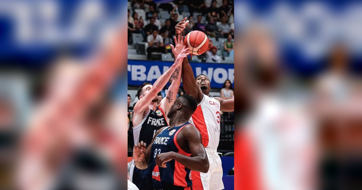 Foto: Duel Kanada Vs Prancis di Piala Dunia FIBA 2023 Berlangsung Sengit