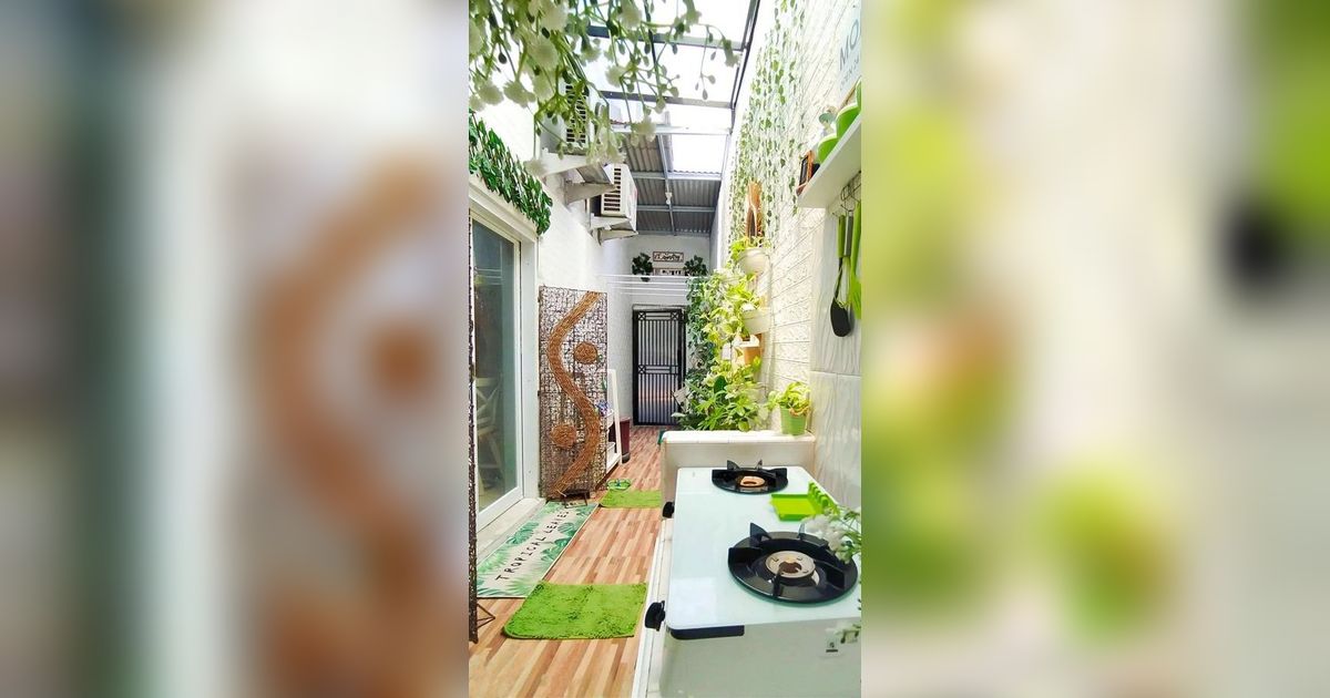 Dapur Didekorasi Serba Hijau, Serasa di Taman