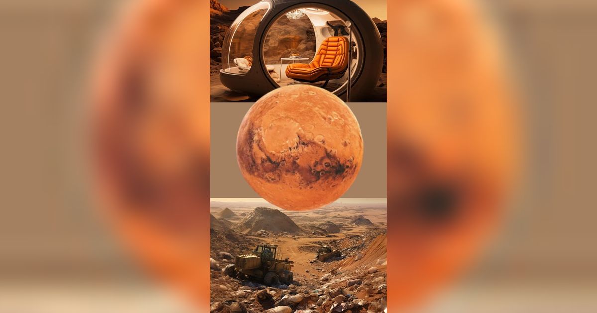 Begini Gambaran Kehidupan di Planet Mars Versi AI, Walau Semua Nampak Canggih Tetap Saja Ada Si Kaya dan Si Miskin