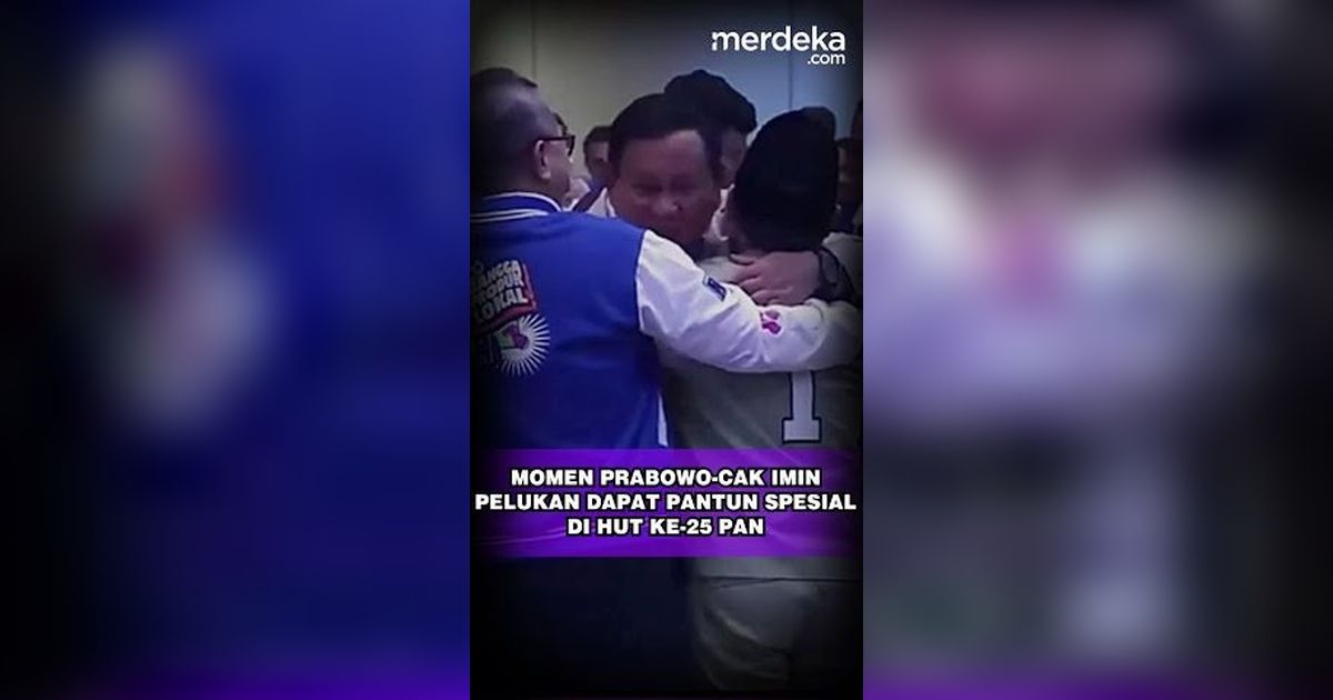 Momen Prabowo-Cak Imin Pelukan, Dapat Pantun Spesial di HUT PAN