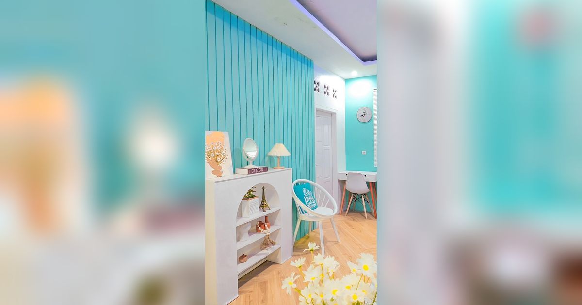 Serasa di Serial Kartun, Desain Gemas Interior Rumah Serba Baby Blue