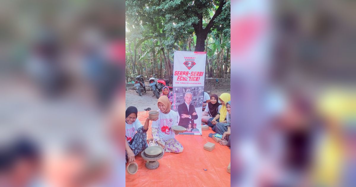 Jelang Hari Kemerdekaan, Relawan Ganjar Hias Kampung di Ngariboyo Jatim