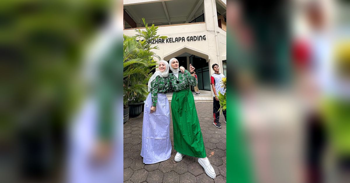 Intip Potret Nagita Slavina Bergaya ala Anak Madrasah