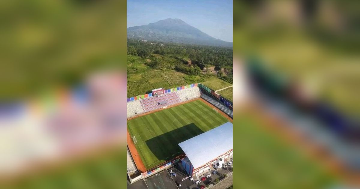 Jelang Liga 2, Intip Uniknya Stadion Kebogiro Stadion Bertaraf Internasional di Lereng Gunung Merapi