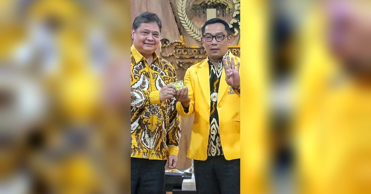 Blak-Blakan Golkar, Ridwan Kamil Bukan Dipersiapkan jadi Cawapres tapi Pilgub Jabar atau DKI Jakarta