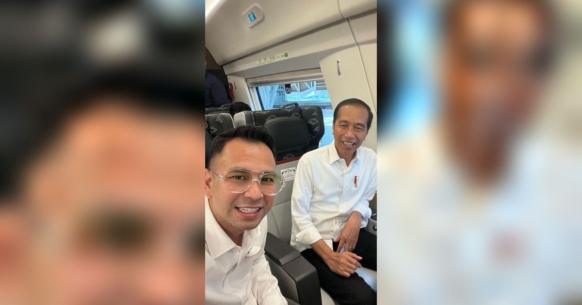 Momen Raffi Ahmad Naik Kereta Cepat Bareng Jokowi, Sambil Salaman Presiden 'Udah Lama Enggak Ketemu'