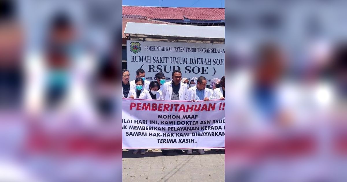 Insentif 6 Bulan Tak Dibayar, Dokter RSUD Soe Mogok Layani Pasien