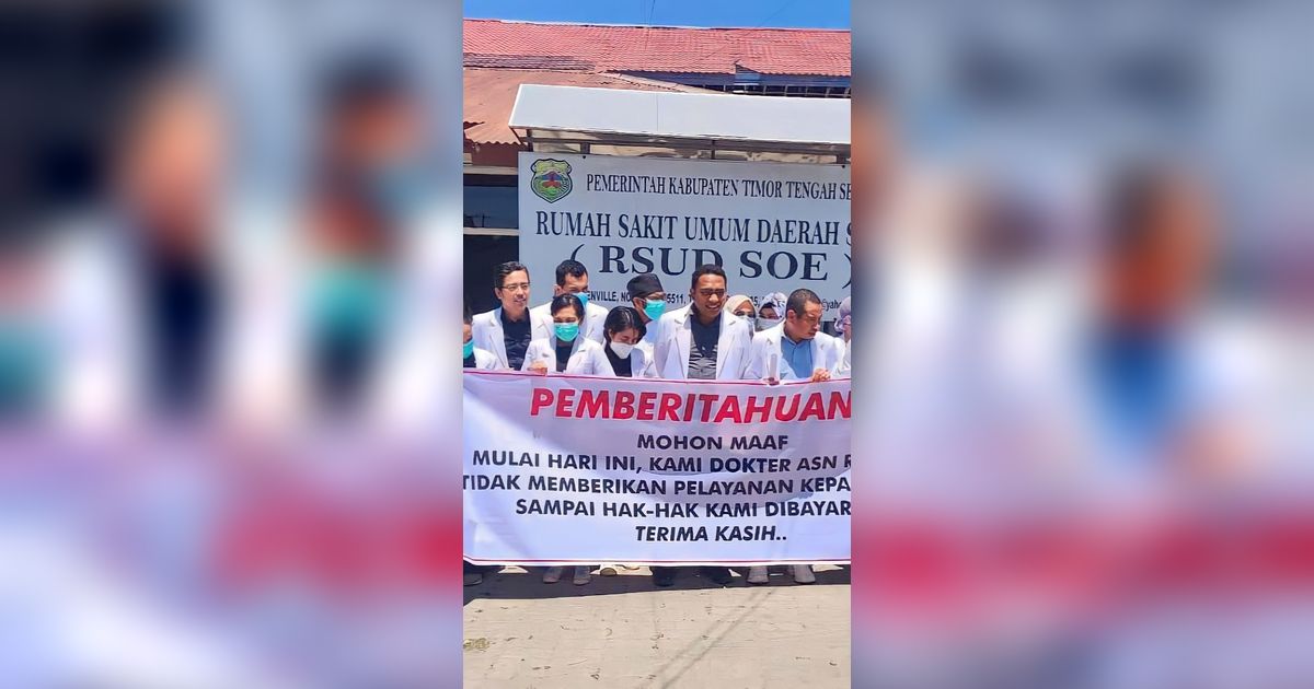 Fakta-Fakta Dokter di NTT Mogok Layani Pasien Gegara Insentif 6 Bulan Belum Dibayar