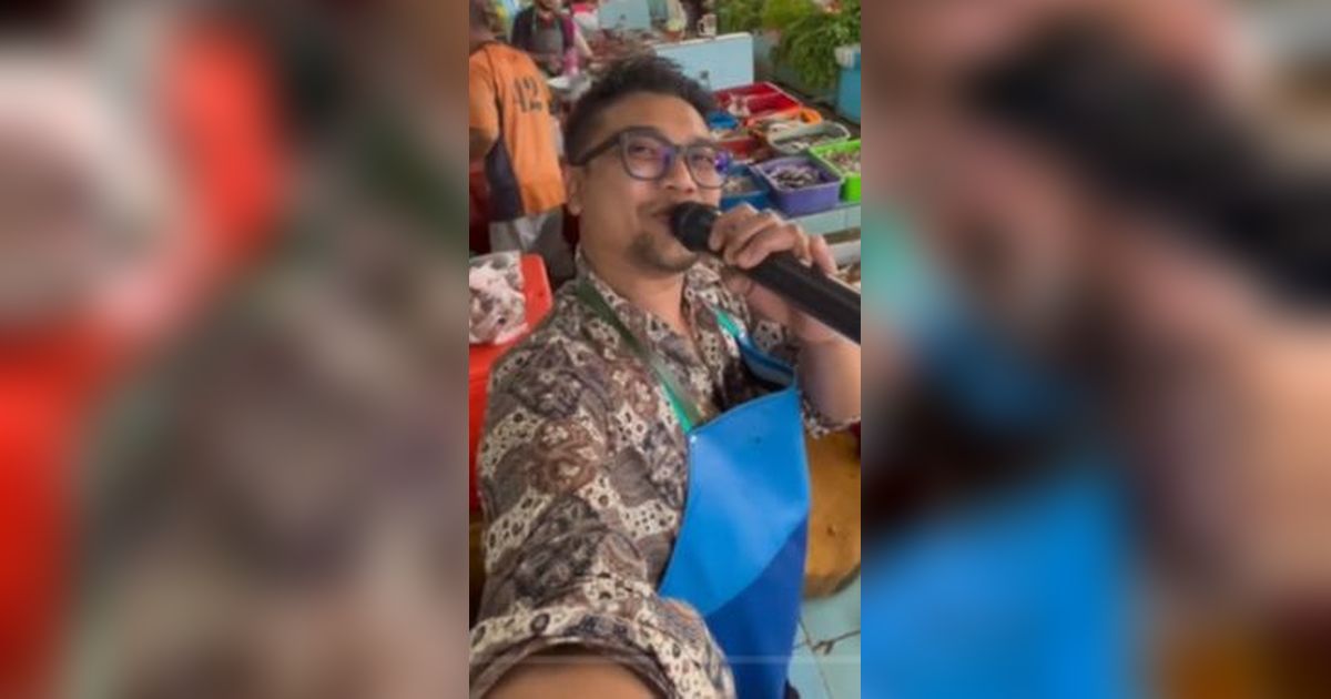 Punya Cara Unik Tunggu Pembeli, Para Pedagang di Pasar Concat Jogja Karaoke Pakai TV LED dan Mic