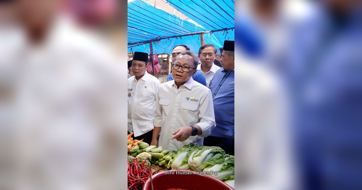 Mendag Tinjau Pasar Palapa di Riau, Ungkap Harga Bapok Masih Stabil