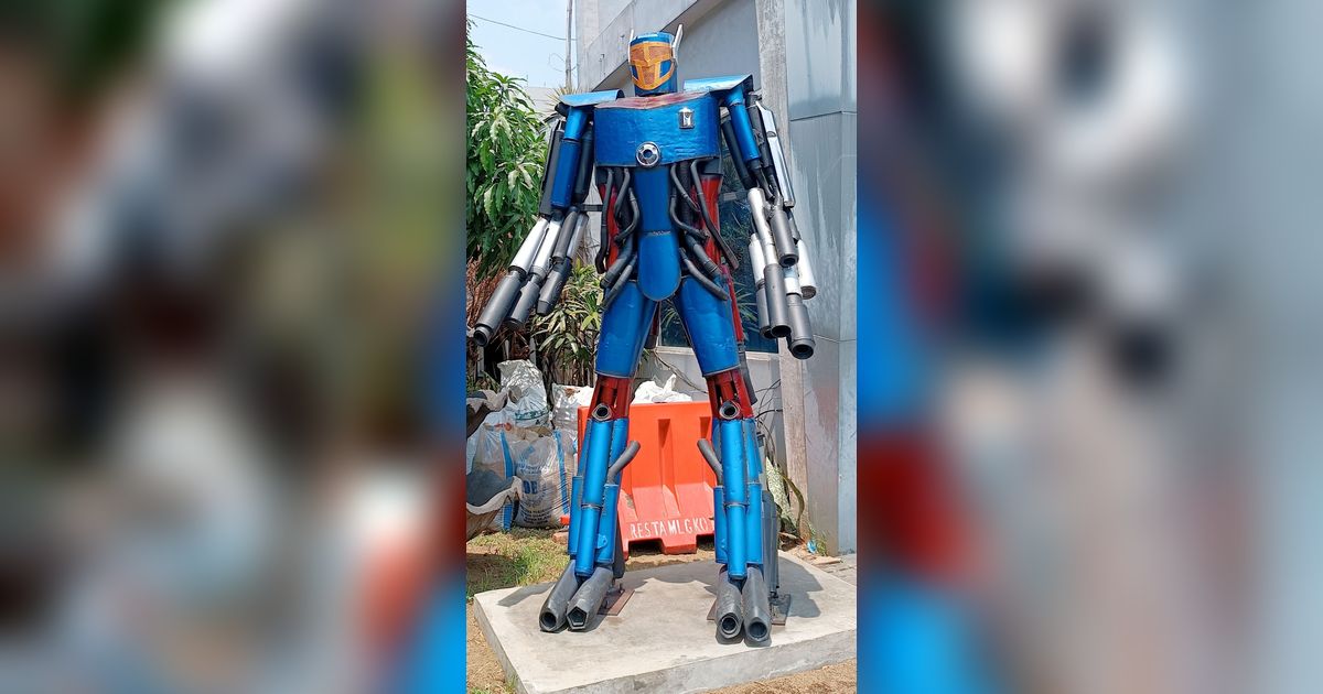 210 Knalpot Brong Sitaan Polisi di Malang Disulap Jadi Optimus Prime