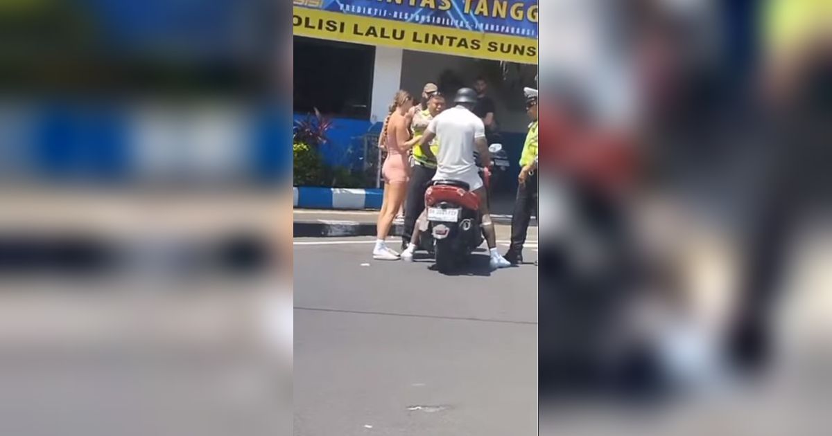 Bule Songong di Bali Kembali Berulah, Ditegur Langgar Lalu Lintas Malah Melawan Polisi