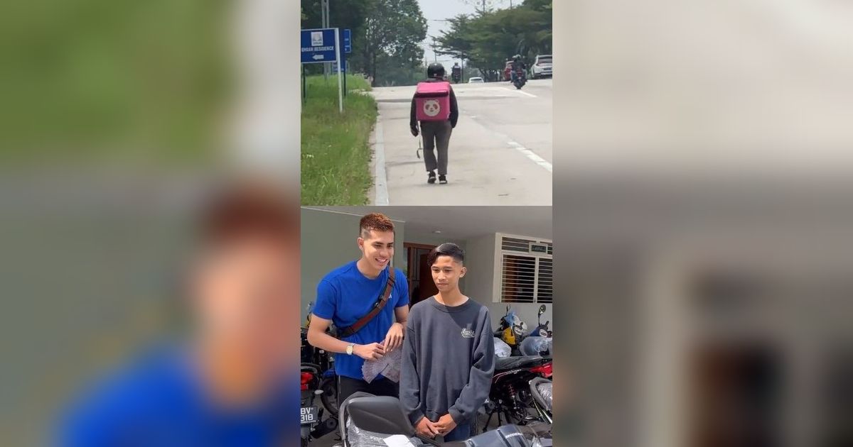 Viral Driver Ojol Antar Makanan Jalan Kaki karena Motornya Kena Tilang, Dapat Hadiah Motor Baru