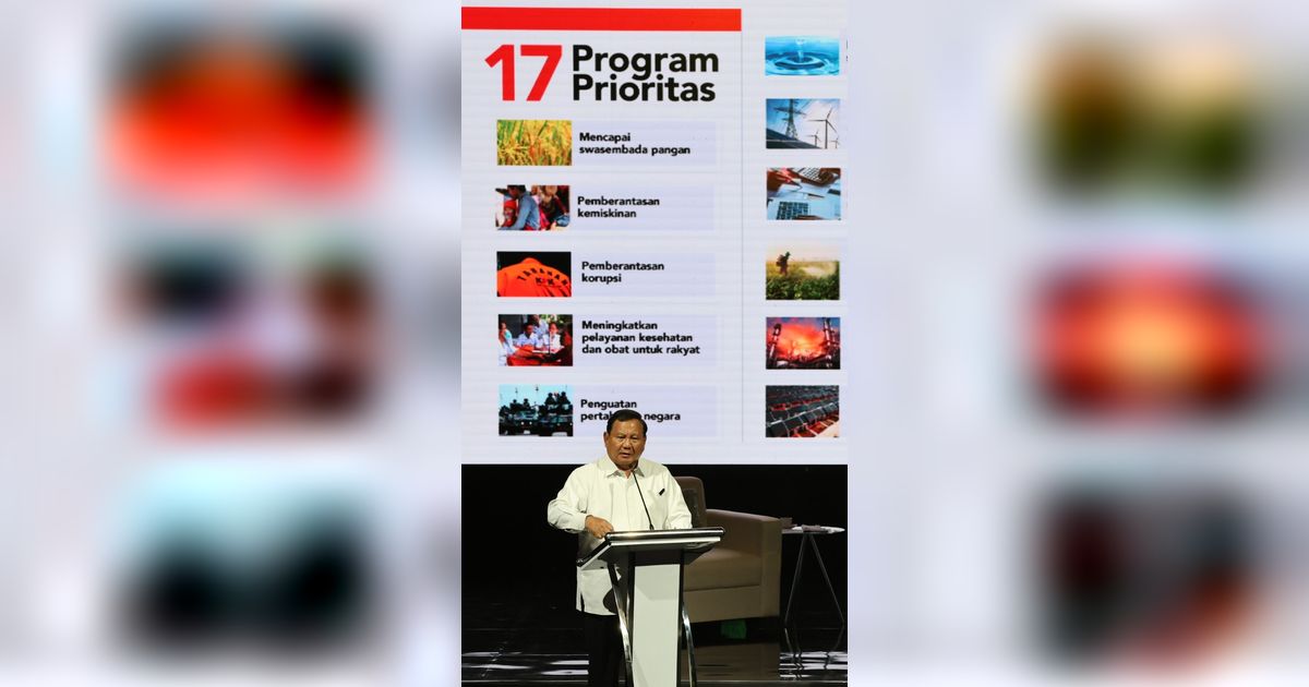 Prabowo Beberkan 17 Program Prioritas Capai Indonesia Emas 2045