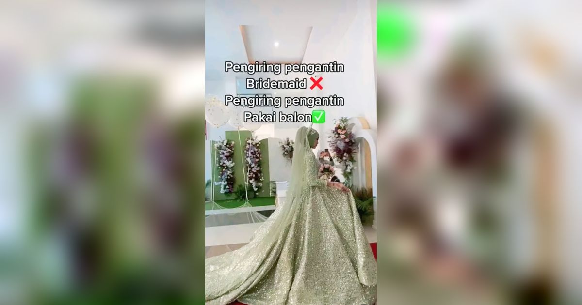 Kreatif Tanpa Batas, Pengantin Ini Bukannya Diiringi Bridesmaid, tapi Deretan Balon