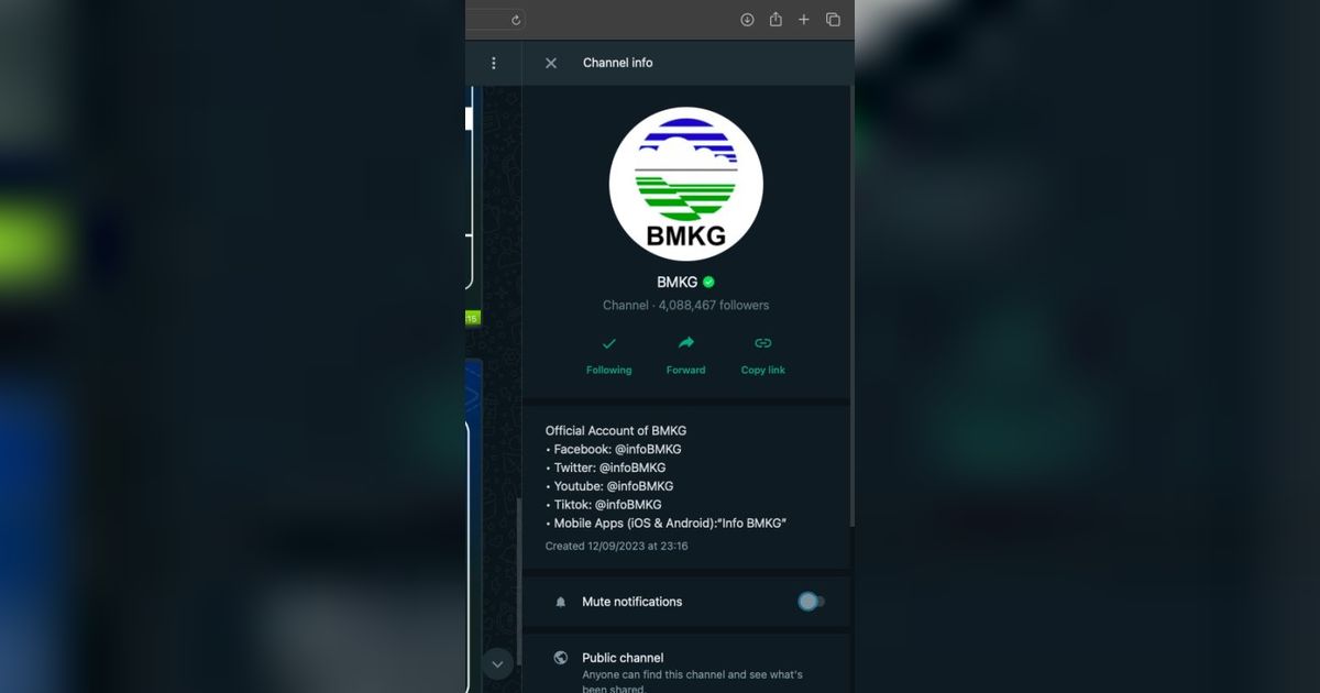 BMKG Hadir di WhatsApp untuk Lebih Menjangkau Masyarakat, Sudah Diikuti 4 Juta Orang