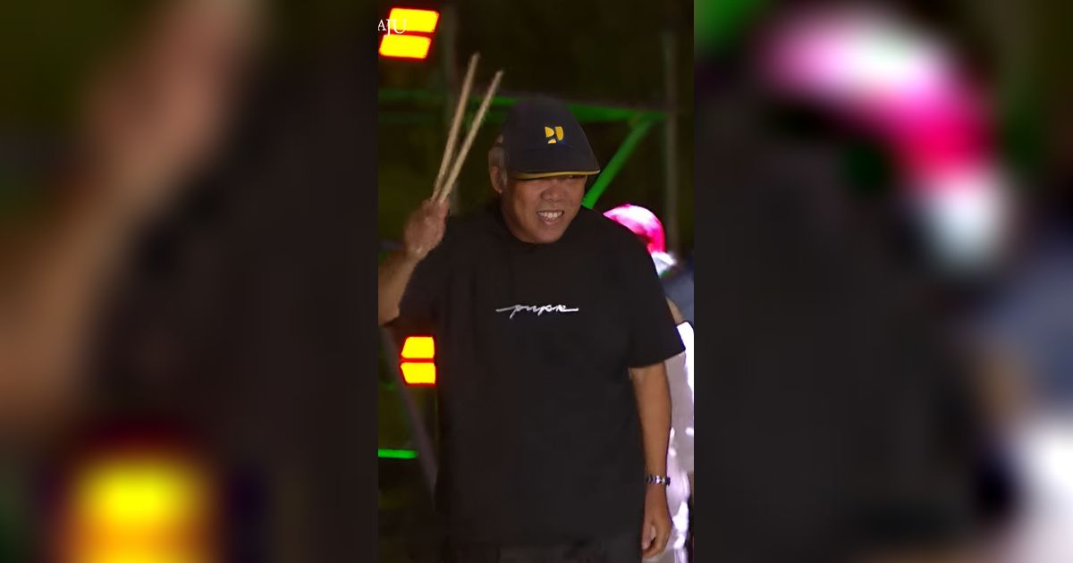 Saking Semangatnya Ngeband, Stik Drum Pak Basuki Patah Saat Manggung Bareng Band Gigi di IKN