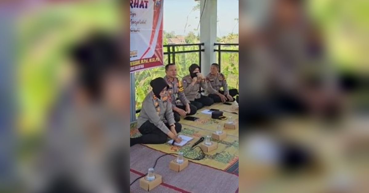 Potret Kapolres Perempuan 'si Anak Kolong' Dengar Curhatan Warga di Tengah Sawah, Anginnya Sepoi-sepoi Masalah Langsung Hilang