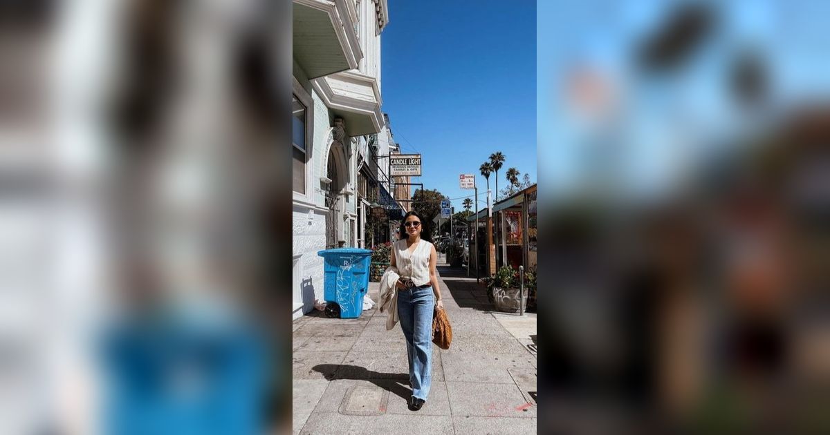 Pakai OOTD Simple, 8 Foto Cantik Marsha Aruan Saat Jalan-Jalan Ke California