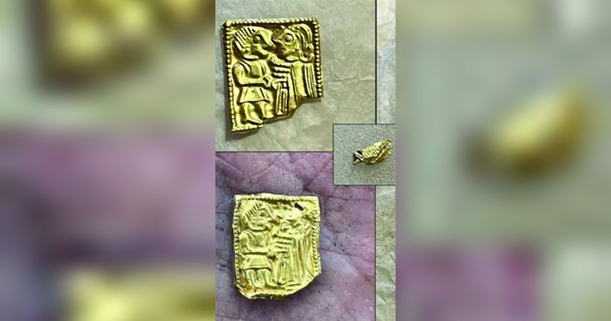 Arkeolog Temukan Lembaran Emas Bergambar Unik, Diduga Jadi Tiket Masuk ke Kuil Kuno 1.400 Tahun Lalu