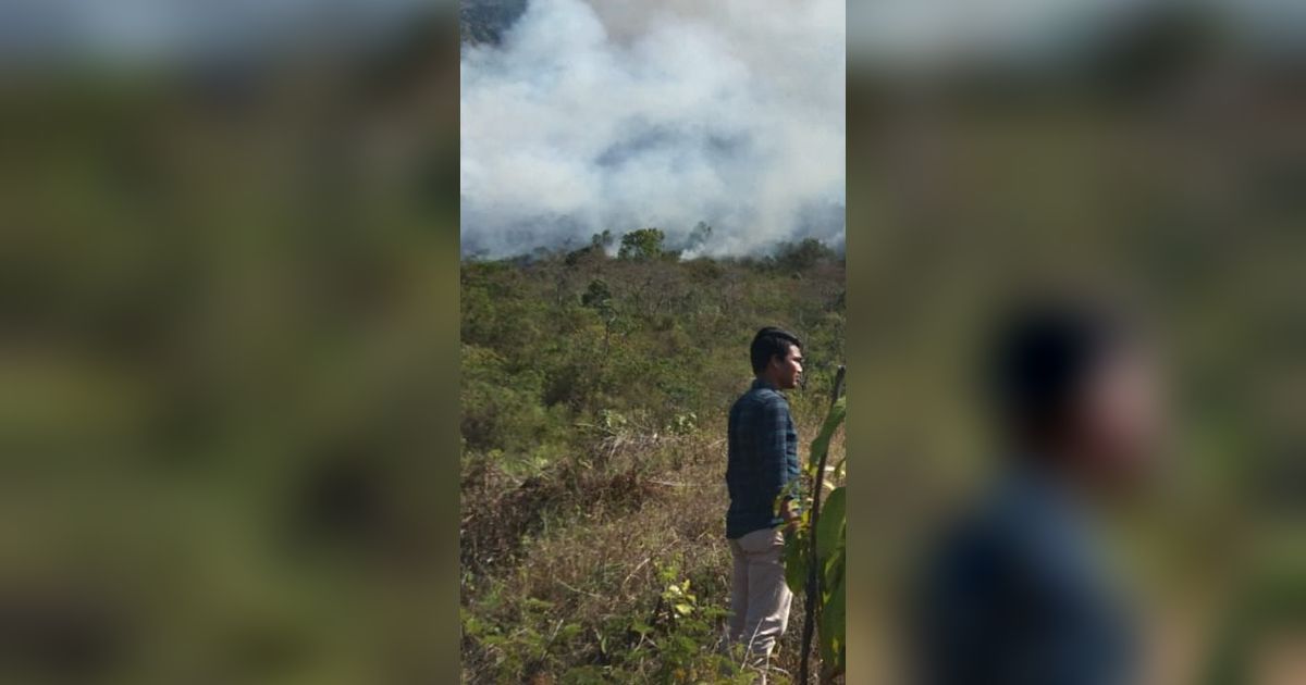 Luas Kebakaran di Gunung Agung Mencapai 30 Hektare, Ini Penampakannya