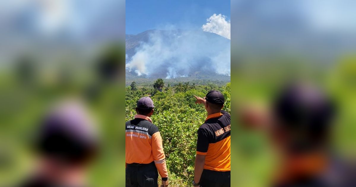 Kebakaran Lereng Gunung Agung Meluas hingga 80 Hektare, Kawasan yang Terbakar Bertambah