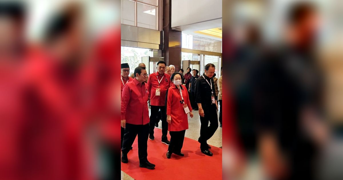 Rakernas PDIP IV, Megawati Diapit Jokowi dan Maruf Amin