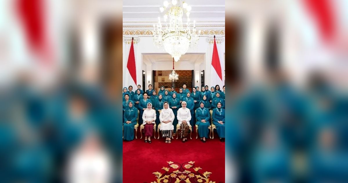 Dipimpin Istri Pensiunan Jenderal Polri, Ini Momen Ibu-Ibu PKK Temui Iriana Jokowi di Istana