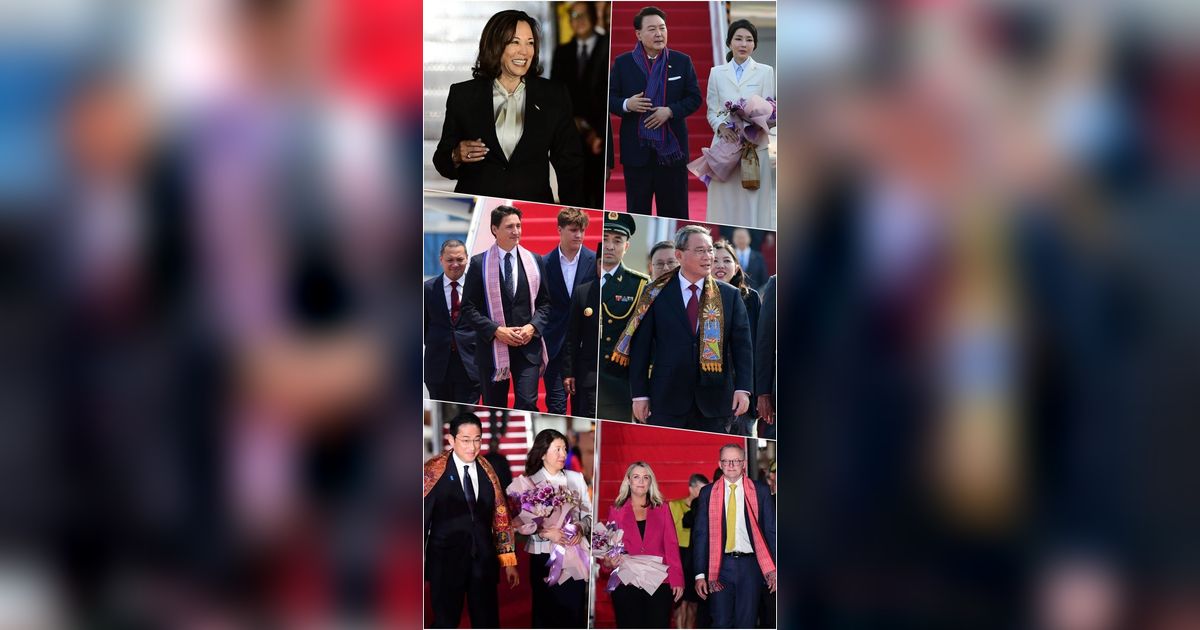 FOTO: Momen Perwakilan Negara Tiba di Indonesia, Mulai dari PM Kanada Trudeau hingga Wapres AS Kamala Harris Disambut Tarian Tradisional