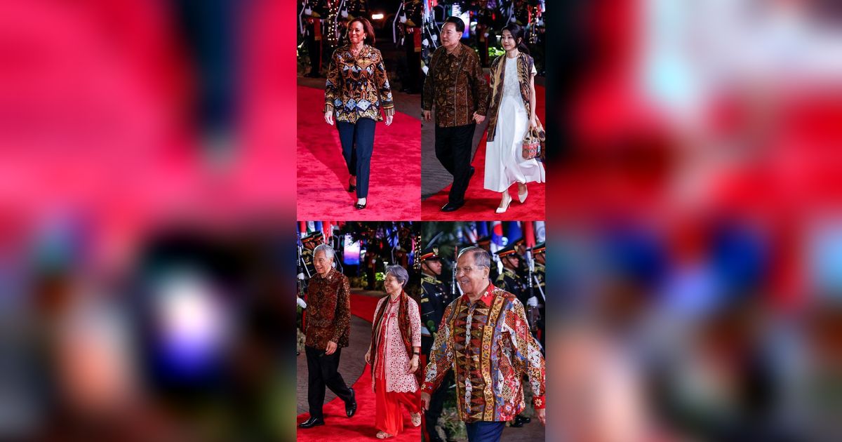 FOTO: Gaya Para Pemimpin Negara Kompak Berpakaian Batik di Gala Dinner KTT ASEAN