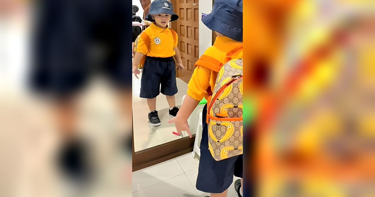 Potret Gala Sky Anak Mendiang Vanessa Angel yang Kini Sudah Sekolah, Masih Sempat Ngaca Sebelum Berangkat