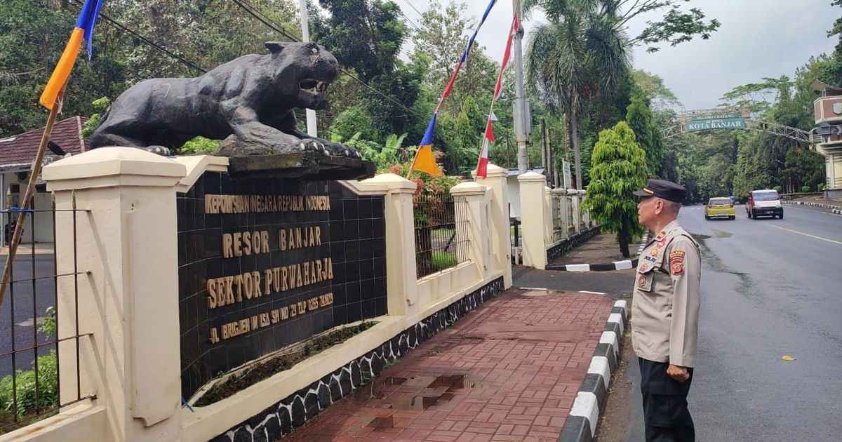 Viral Wajah Lucu Patung Macan di Polsek Purwaharja Banjar, Mirip Maung Cisewu?