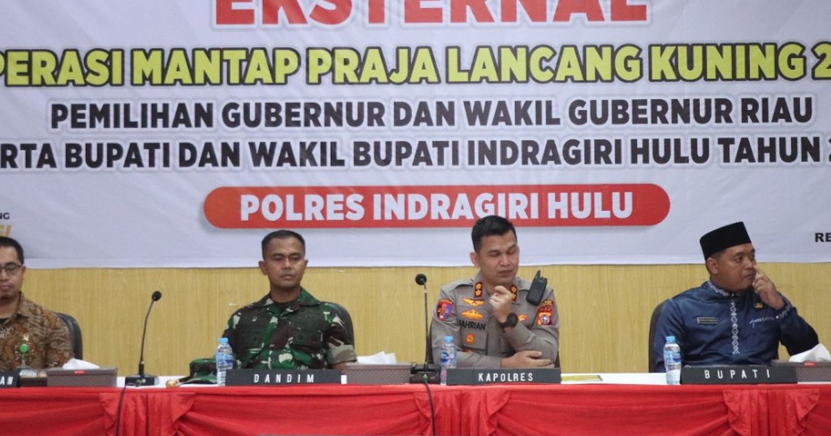 Polisi dan TNI di Inhu Kumpulkan Sejumlah Pihak Petakan Pengamanan Pilkada 2024