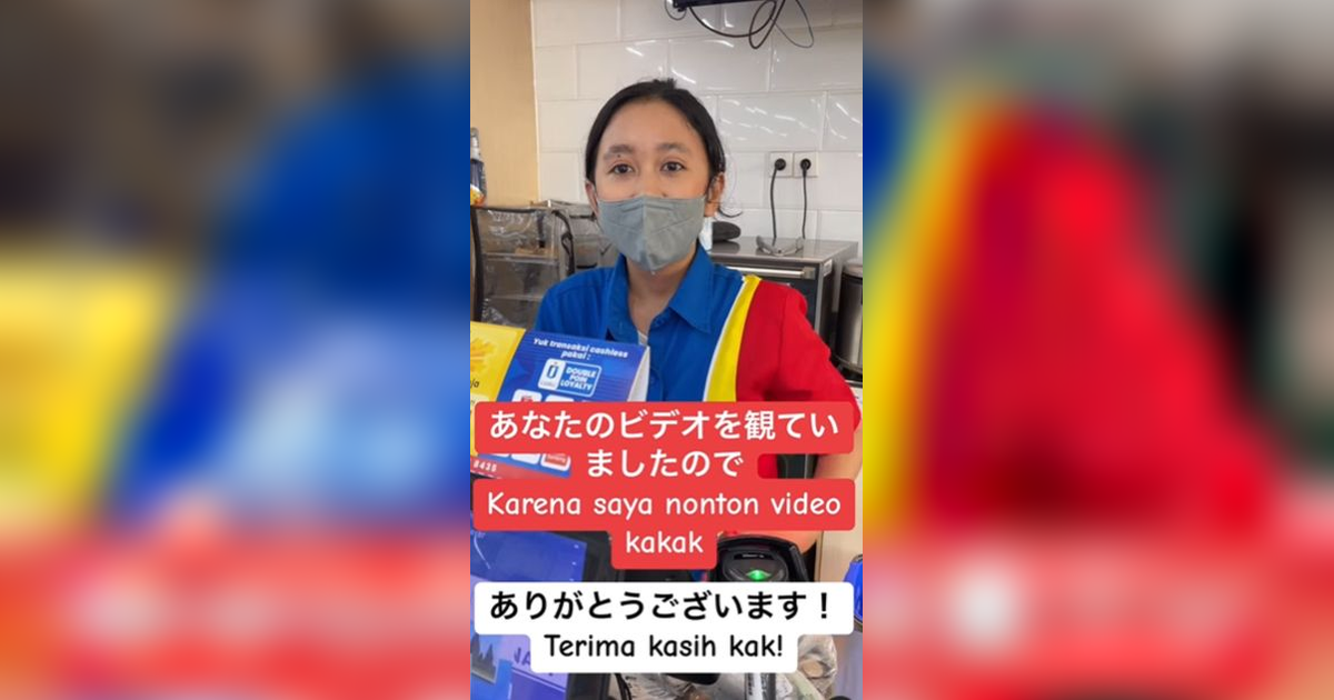Hoki Kasir Viral Jago Bahasa Jepang Modal Nonton Anime, Kini Siap-Siap Plesir ke Negeri Sakura