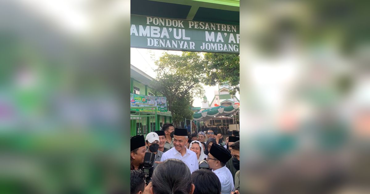 Saat Ganjar Pranowo dan Anies-Muhaimin Kompak Kunjungi Ponpes Mambaul Maarif Jombang di Hari yang Sama