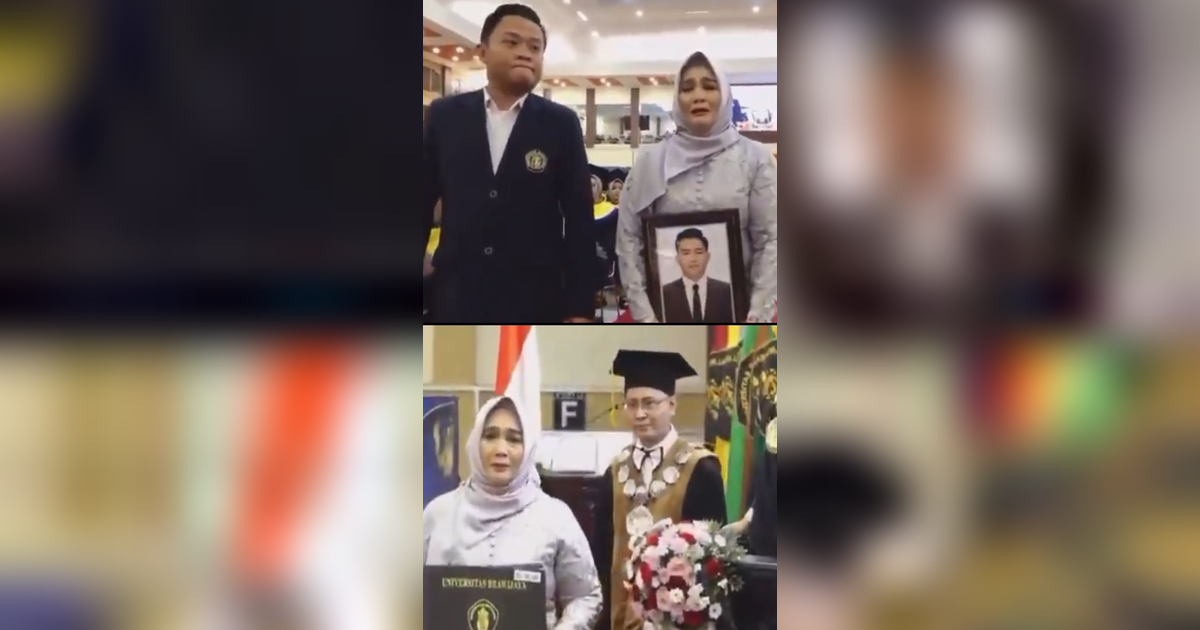 Viral Momen Seorang Ibu Gantikan Wisuda Anak yang Meninggal Dunia, Penuh Haru