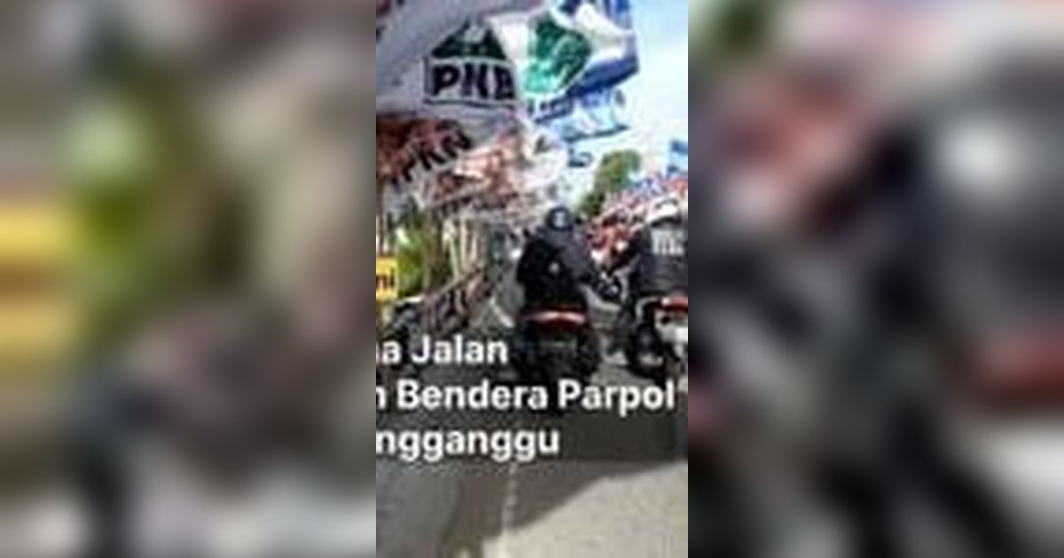 VIDEO: Potret Jakarta Kini, Banyak Bendera Parpol Berkibar