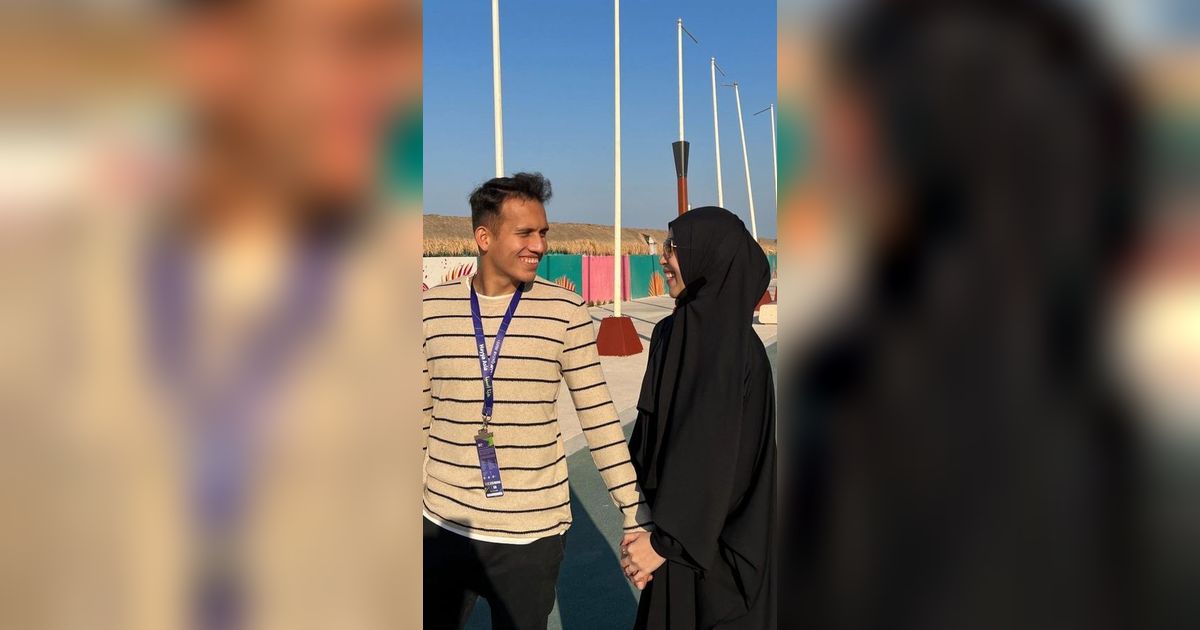 Potret Adiba Khanza Susul Egy Maulana Vikri ke Qatar, Momen Pertemuan Keduanya Bikin Baper