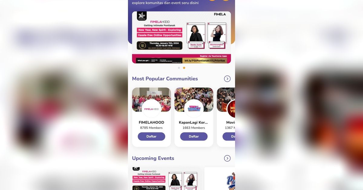 Youniverse App, Mempermudah Komunitas Lifestyle di Era Digital