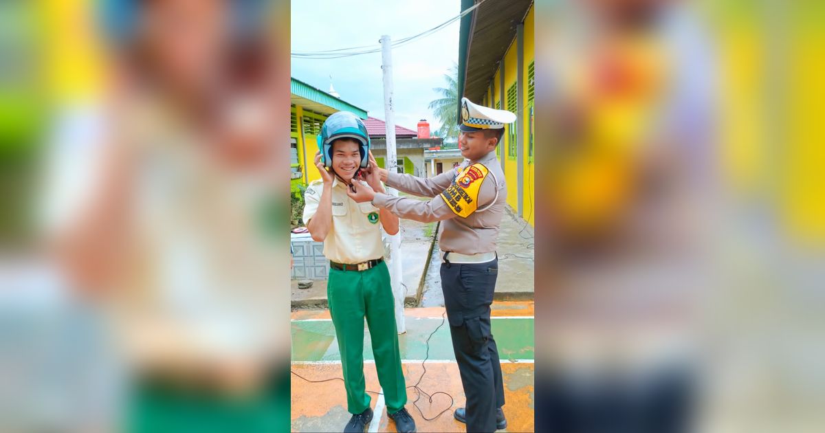 Polres Rokan Hulu Imbau Pelajar Tertib Berlalu Lintas dan Titip Pesan Cooling System Pemilu 2024