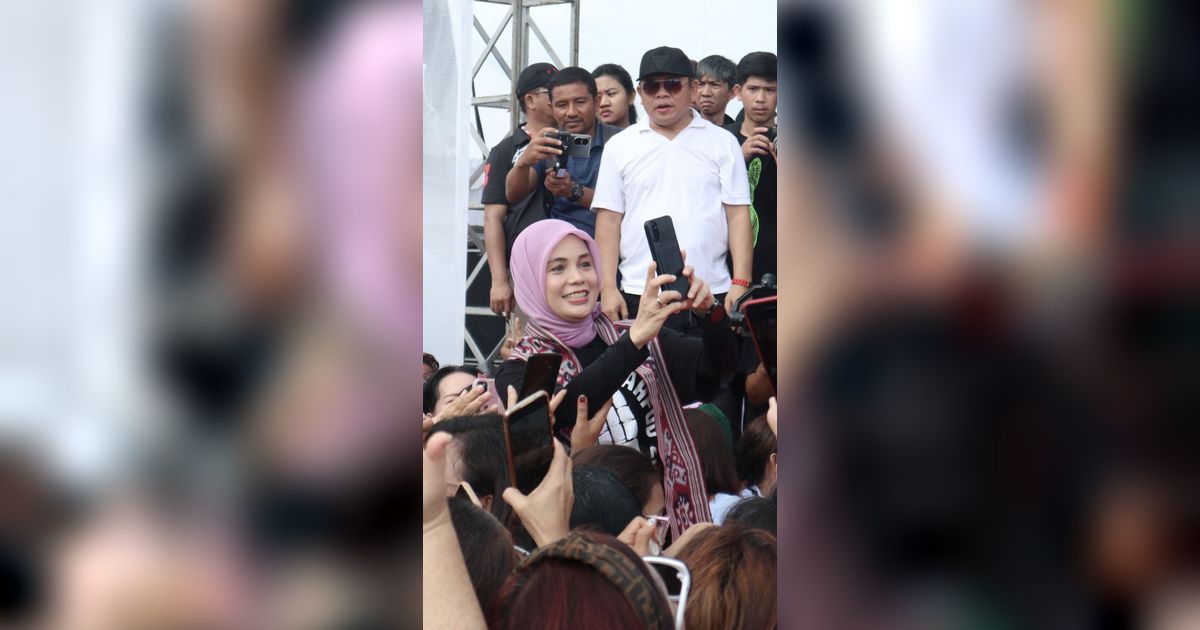 Didampingi Rio Dondokambey, Ribuan Warga Senam Ceria bersama Siti Atikoh