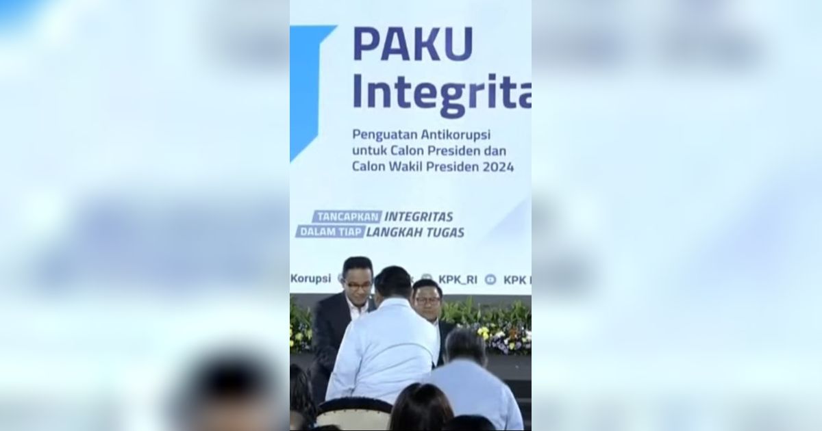 Moment Anies Salaman Dengan Prabowo Usai Sampaikan Pidato Antikorupsi, Sudah Baikan?