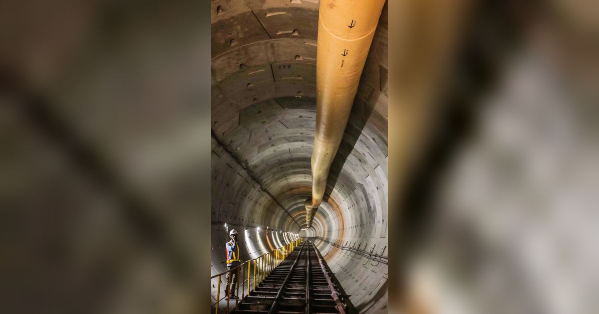 FOTO: Inilah Penampakan Terowongan Bawah Tanah MRT di Dekat Monas