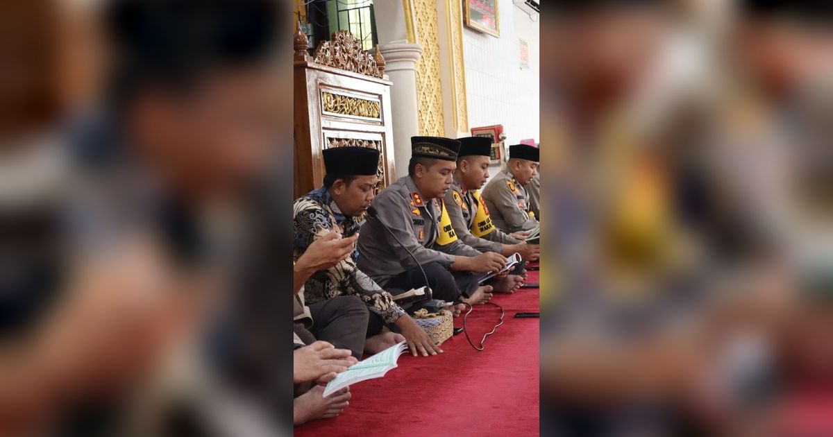 Ratusan Personel Polres Kampar Doa Bersama Harap Pemilu Hasilkan Pemimpin Amanah