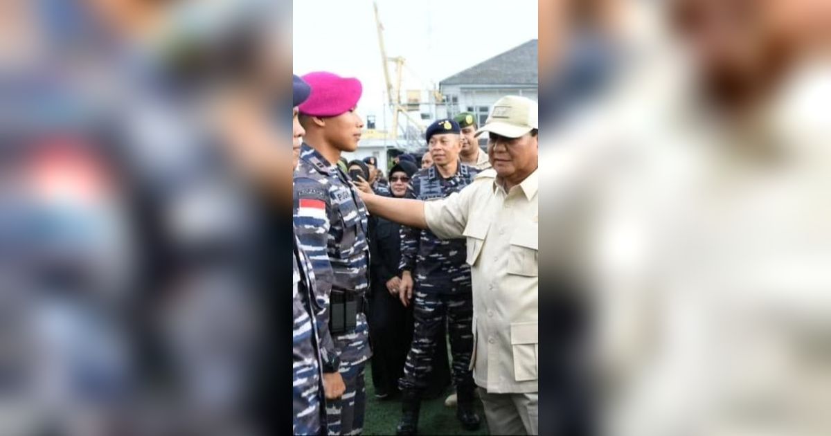 Ini Jajaran Prajurit Terbaik Marinir TNI AL, Salaman sama Menhan, Siap Berangkat Tugas ke Zona Berbahaya