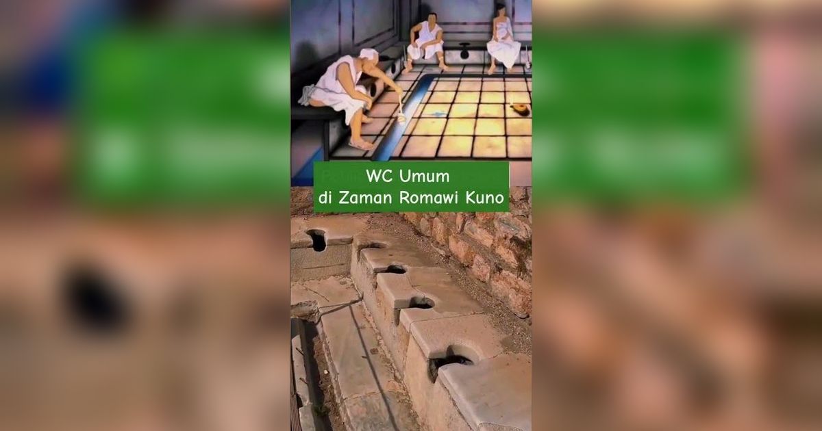 Begini Kondisi WC Umum di Zaman Romawi Kuno, Tak Ada Sekat Sama Sekali