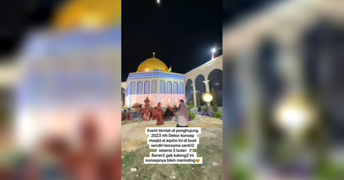 Viral Pernikahan Mewah di Madura dengan Konsep Palestina, Dekor Masjid Al Aqsa Dibuat 3 Bulan