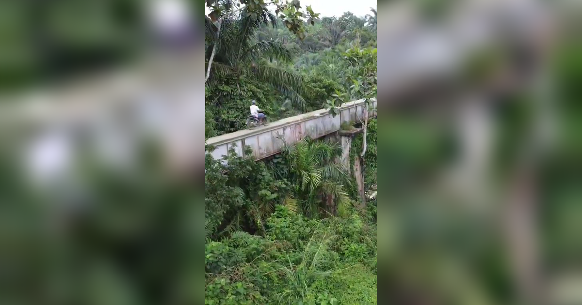 Jembatan di Simalungun Ini Disebut Jadi Salah Satu Terekstrem di Indonesia, di Baliknya Ada Pemandangan yang Indah Banget