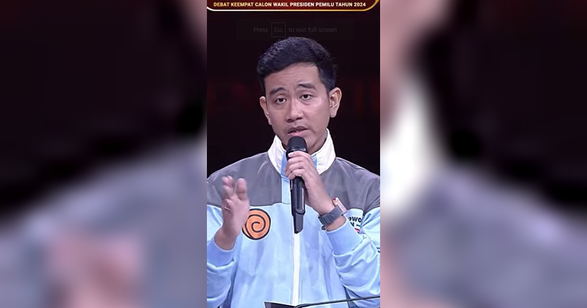 Momen Gibran Pakai Jaket Naruto dan Bordir One Piece di Debat Cawapres